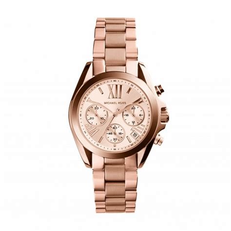 michael kors mini bradshaw rose gold tone stainless steel watch|michael kors bradshaw.